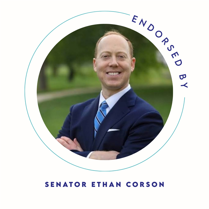 Endorsement graphic featuring Ethan Corson