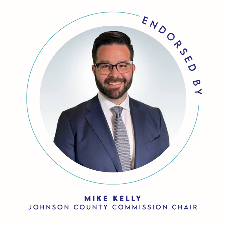 Endorsement graphic featuring Mike Kelly